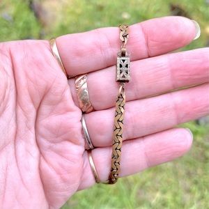 Antique Victorian Herringbone Chain Necklace